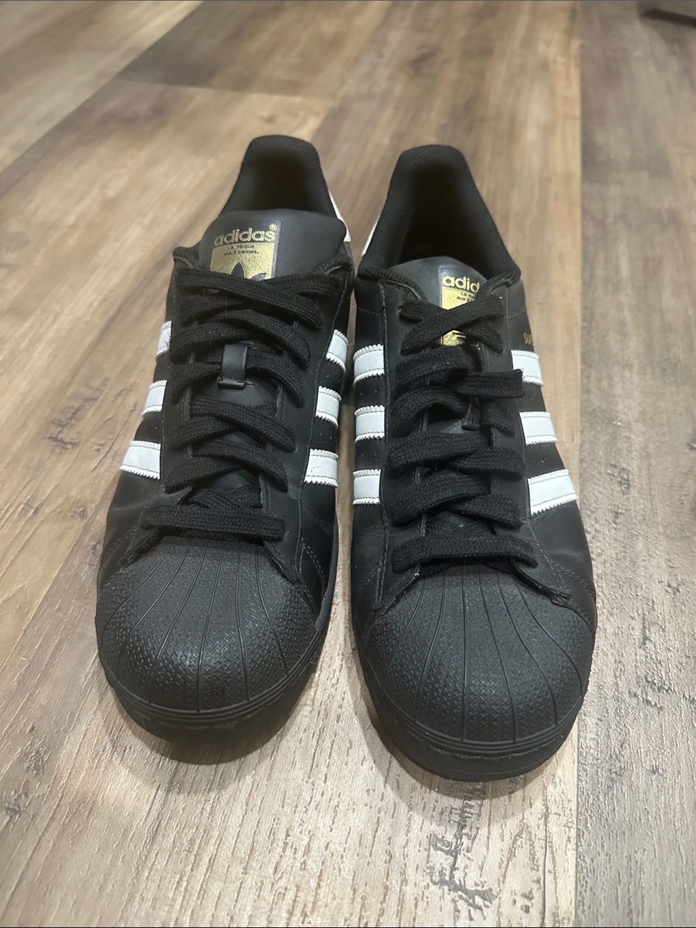 adidas Black & White Classic Shell Toe Sneakers